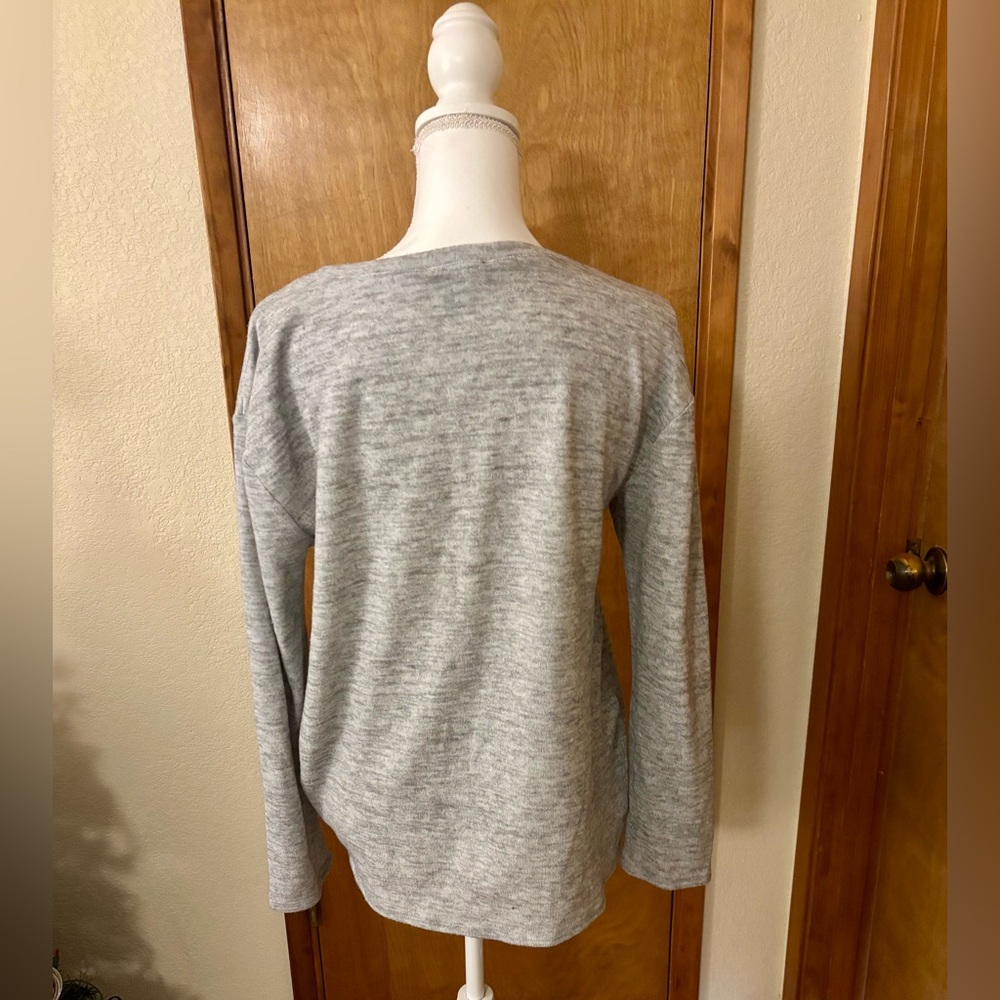 INC International Concepts Light Gray Long Sleeve Top - Picture 5 of 6
